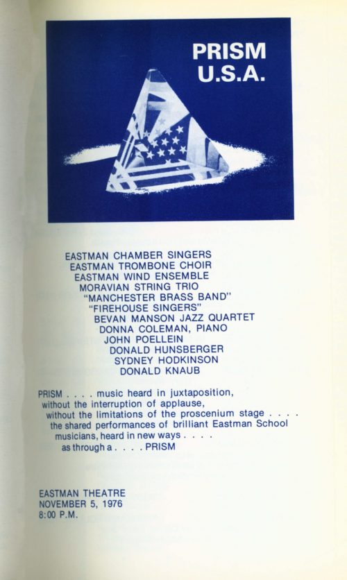 1976 November 5 Prism Concert_Page_1 1976 November 5 Prism Concert_Page_1