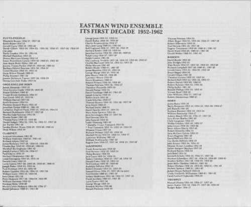 A Celebration Weekend Honoring Members of the Eastman Wind Ensemble and Dr. Frederick Fennell Page 4