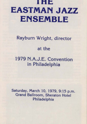 1979 March 10 Eastman Jazz Ensemble at NAJE page 1