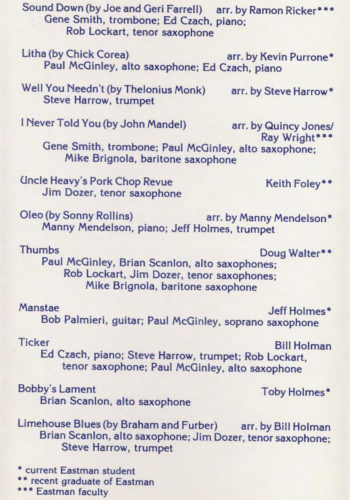 1979 March 10 Eastman Jazz Ensemble at NAJE page 3