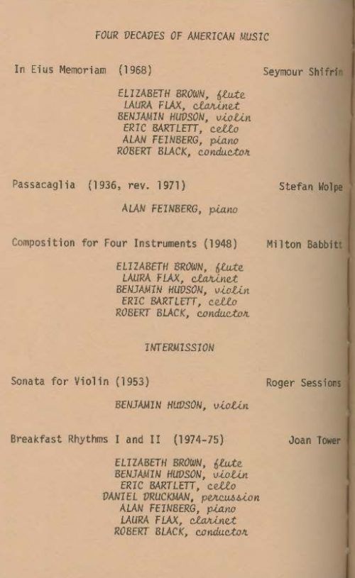 1979 November 20 New York New Music Ensemble page 2