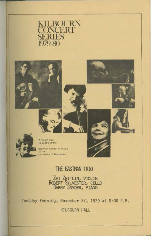 1979 November 27 Eastman Trio with Photo Cover_Page_1 1979 November 27 Eastman Trio with Photo Cover_Page_1