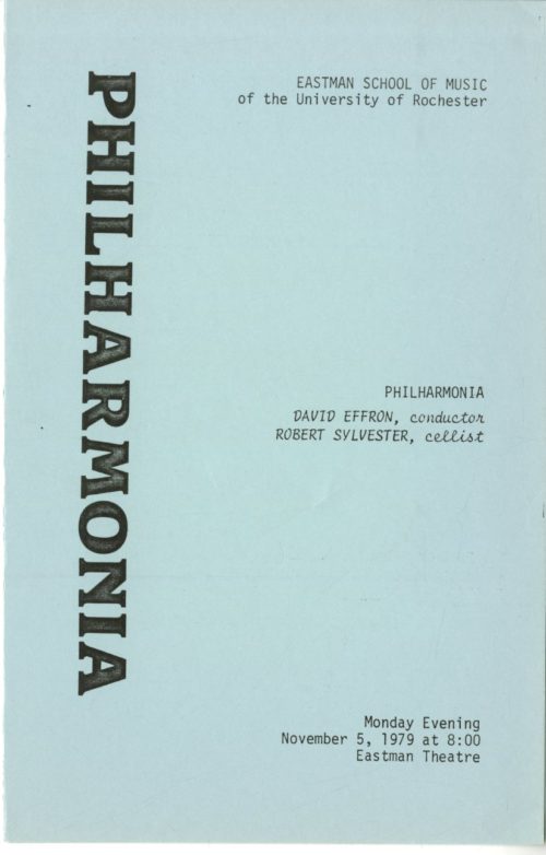 1979 November 5 Philharmonia page 1 1979 November 5 Philharmonia page 1