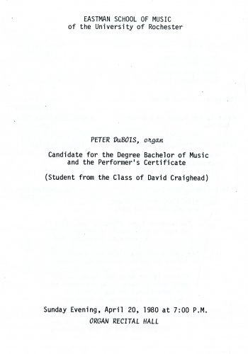 1980 April 20 Peter DuBois page 1