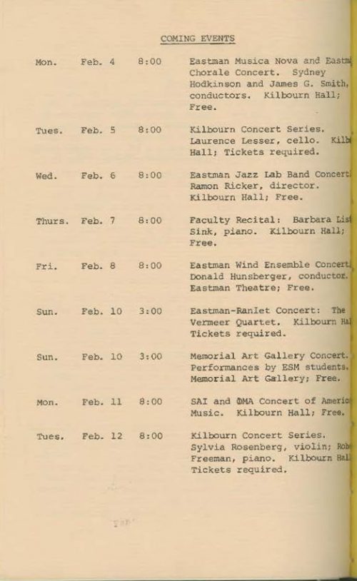 1980 February 3 Schumann Recital with Robert Spillman page 6