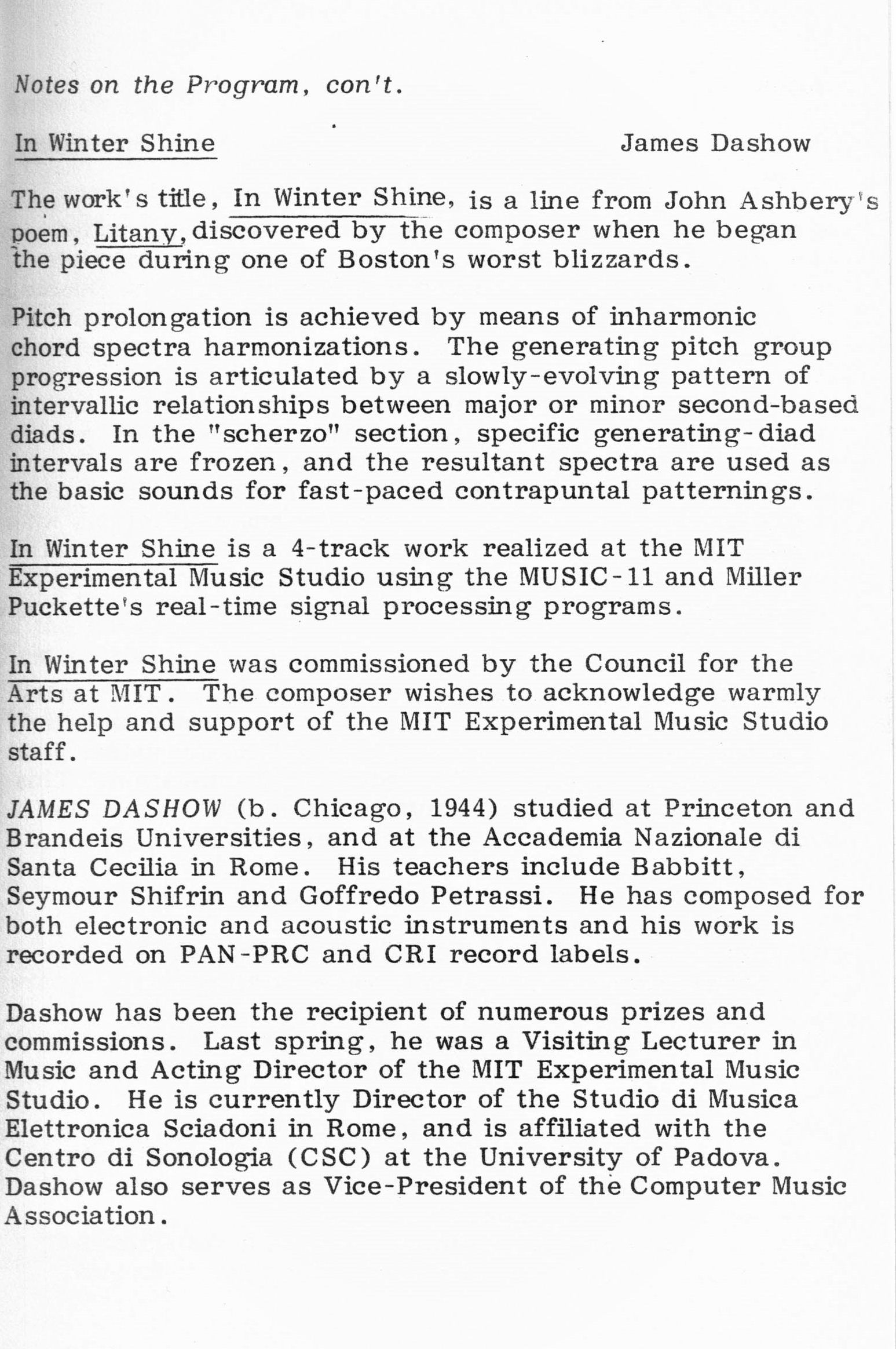 ICMC Concert I program, page 09