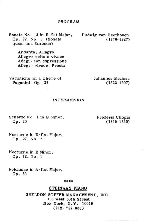 Shura Cherkassky, Piano Page 2