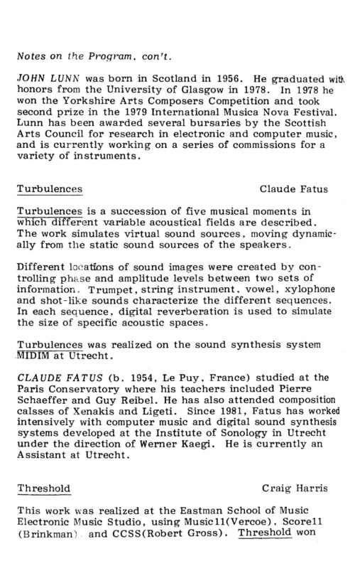 Computer Music Conference Concert II Page 06