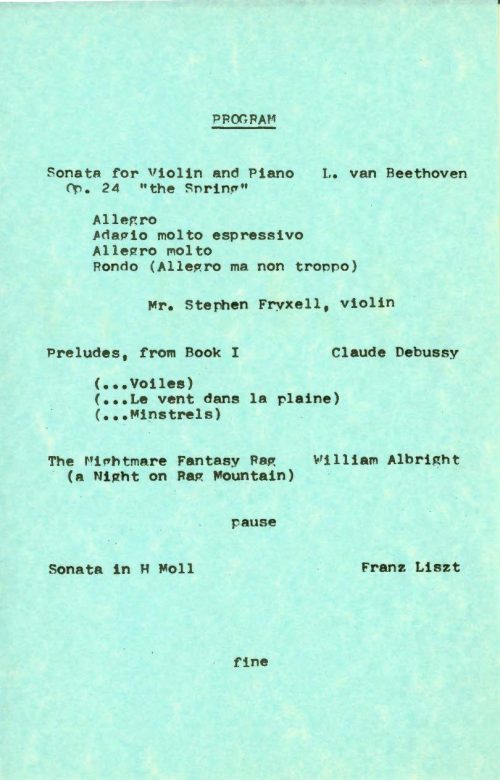 Wiliam D Eddins Piano Recital Page 3