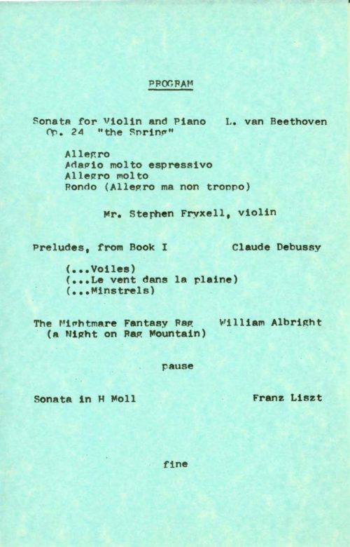 Wiliam D Eddins Piano Recital Page 3