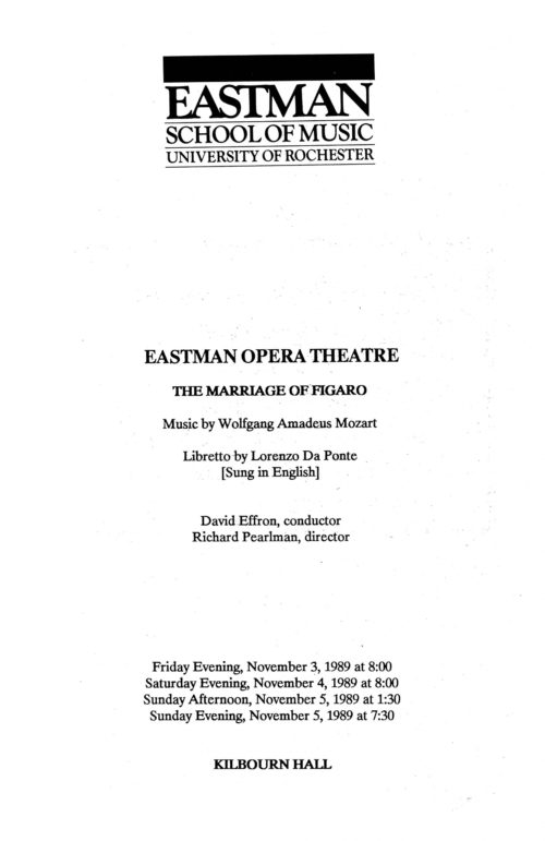 1989 November 3 EOT performs The Marriage of Figaro page 1 1989 November 3 EOT performs The Marriage of Figaro page 1