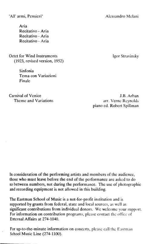 1990 October 21 Eastman Faculty Showcase, Barbara Butler and Charles Geyer_Page_3 1990 October 21 Eastman Faculty Showcase, Barbara Butler and Charles Geyer_Page_3