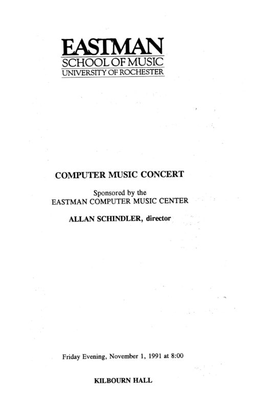 1991 November 1 Computer Music Concert_Page_01 1991 November 1 Computer Music Concert_Page_01