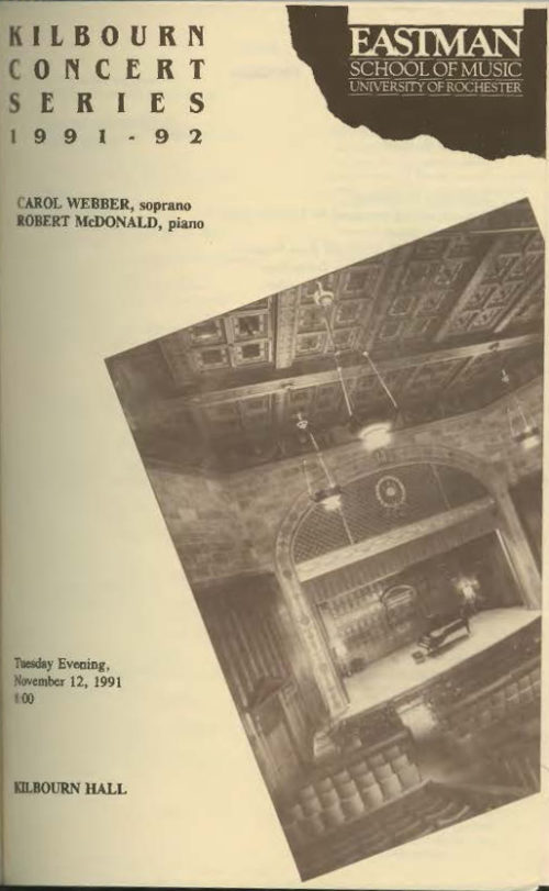 1991 November 12 Carol Webber Recital_Page_01 1991 November 12 Carol Webber Recital_Page_01