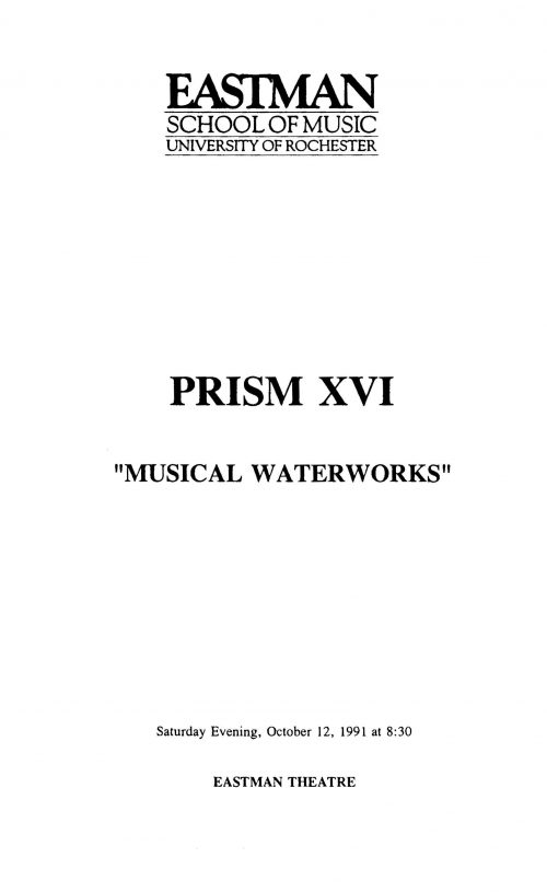 Prism XVI- Musical Waterworks Page 1