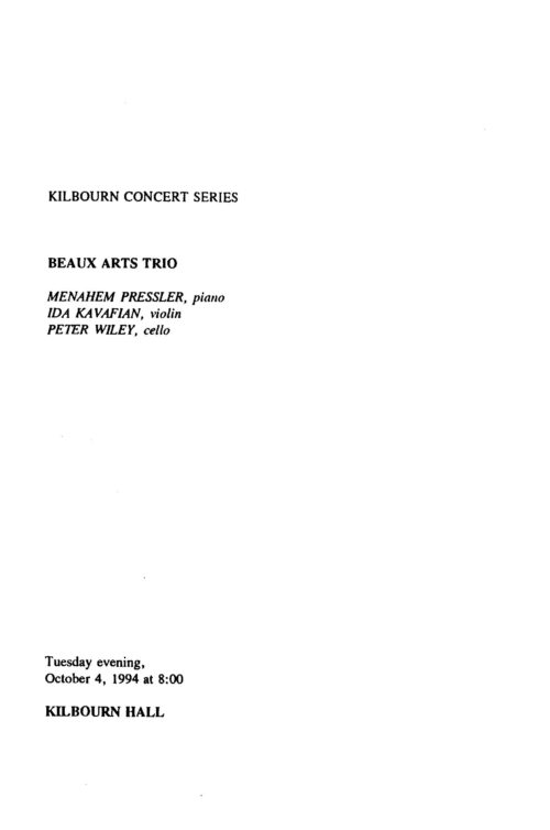 Beaux Arts Trio Page 1