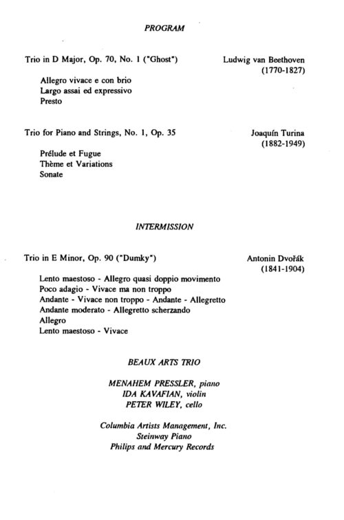 Beaux Arts Trio Page 2