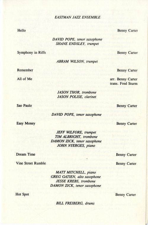 1996 October 18 ENE, ENJE, Benny Carter soloist page 3