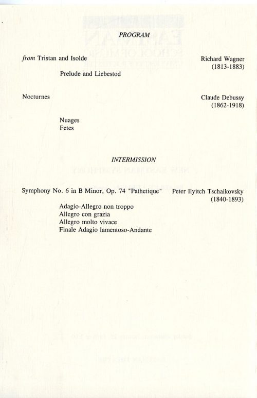 1998 January 25 New Eastman Symphony page 2