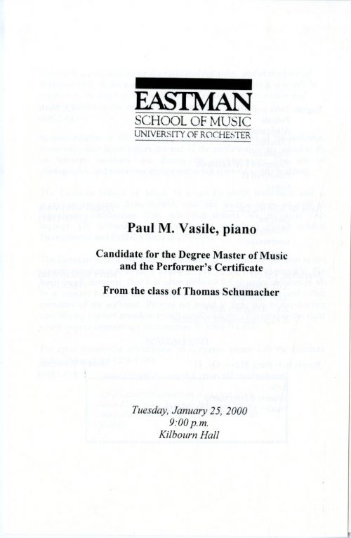 2000 January 25 Paul Vasile page 1