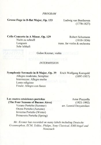 2007 April 22 Kremerata Baltica page 2 2007 April 22 Kremerata Baltica page 2