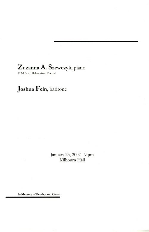 2007 January 25 Szevczyk and Fein page 1