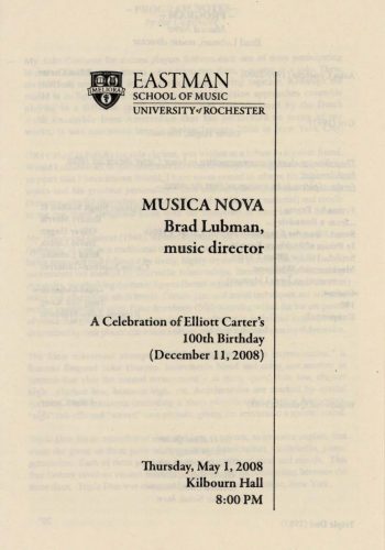 2008 May 1 Musica Nova, A Celebration of Elliott Carter's 100th Birthday_Page_1
