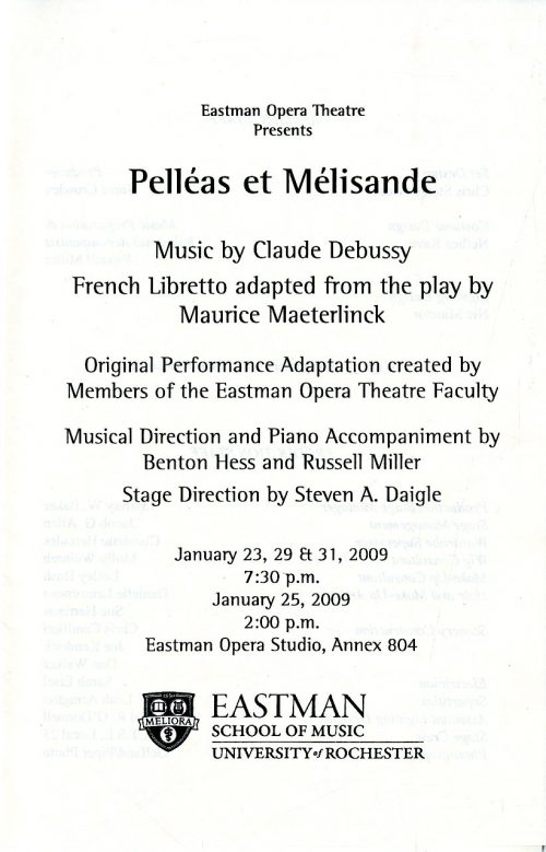 2009 January Eastman Opera Theater page 1