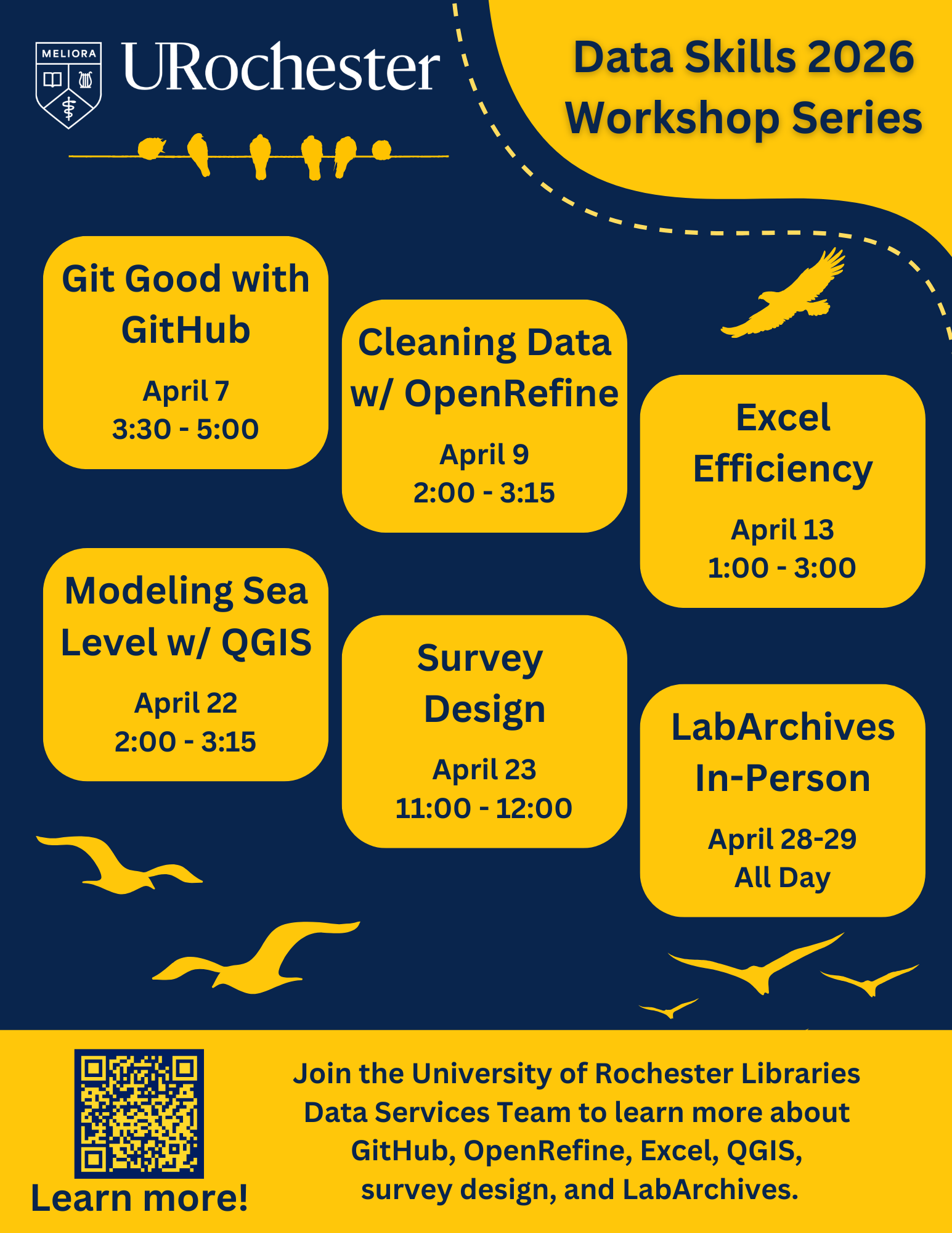 Data Skills Workshop Series flyer