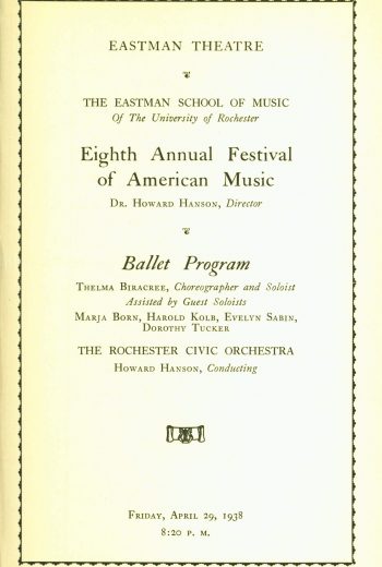 29 April 1938 Ballet Program ROC Civic Orchestra_Page_1