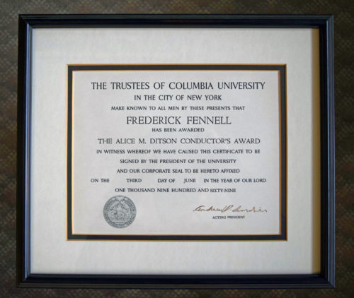 Alice M. Ditson Conductor’s Award