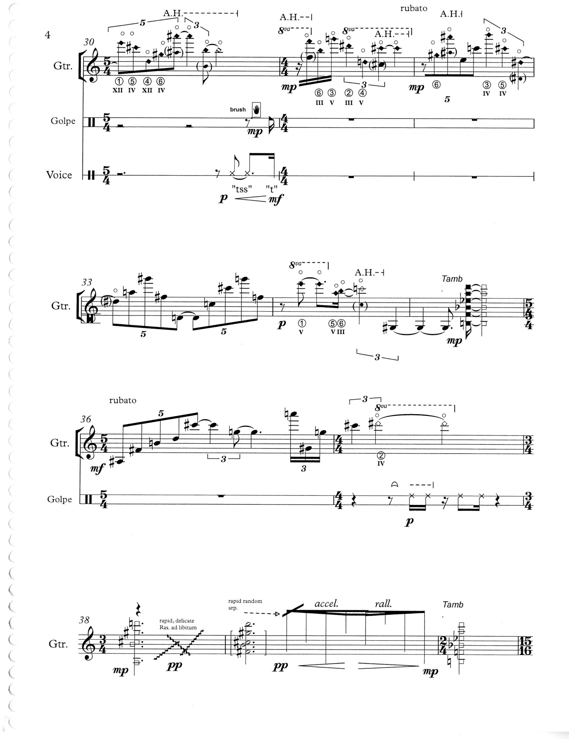 A Fire Rekindled, printed score,