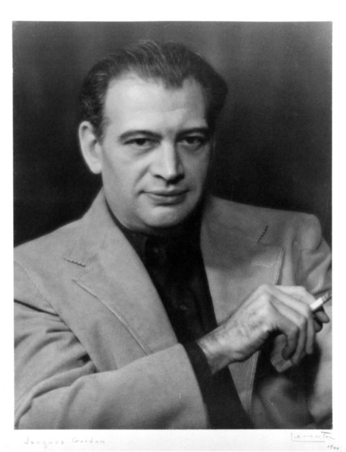 Photo portrait of Jacques Gordon by Alexander Leventon, 1944. Alexander Leventon Collection