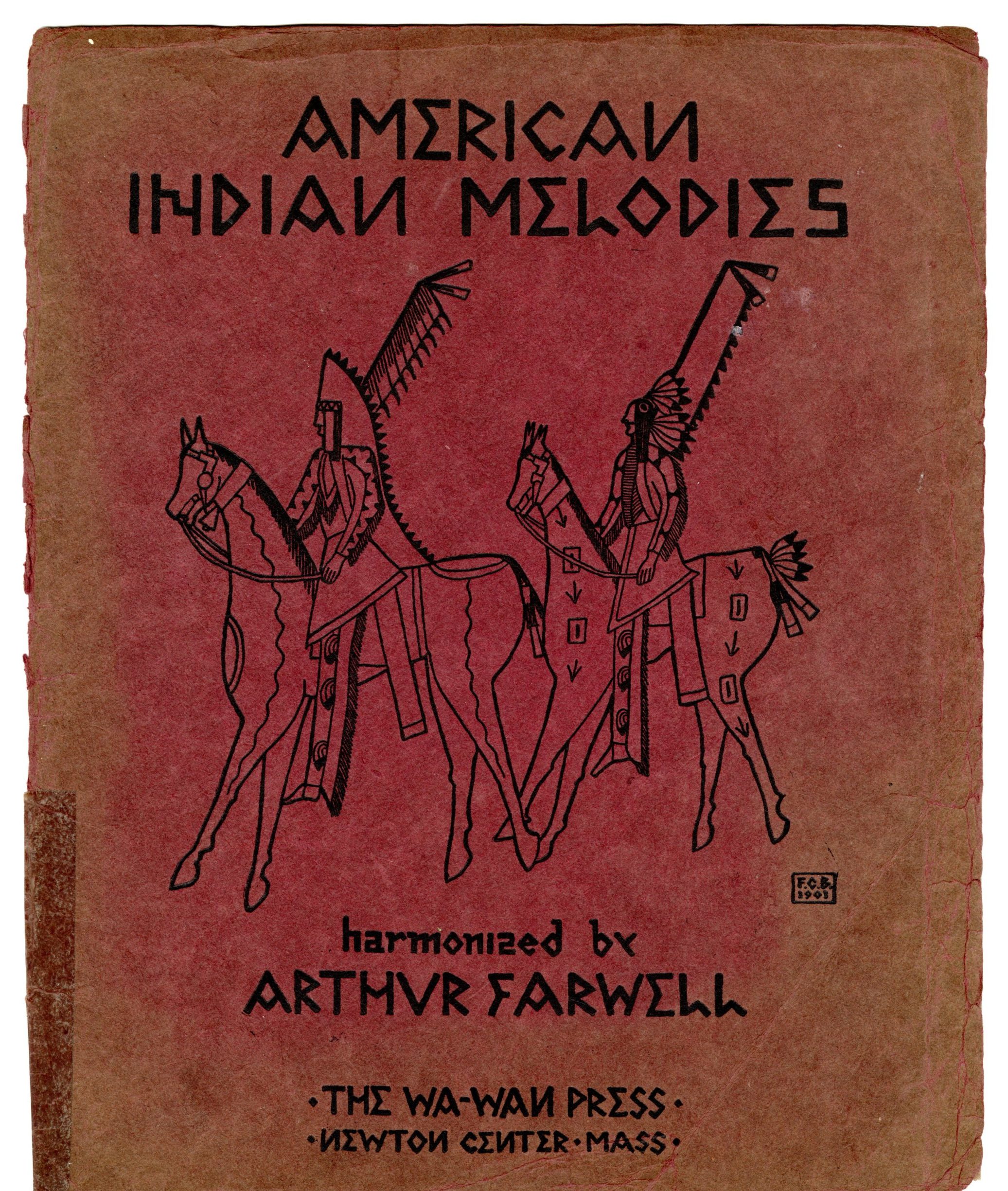 American Indian Melodies, cover of published score. American Indian Melodies, cover of published score.