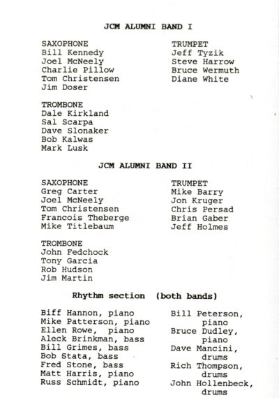 April 21, 1990 page 4 printed program, April 21, 1990