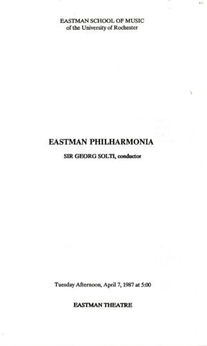 April 7, 1987 page 1 Printed Program