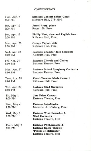 April 7, 1987 page 6 Printed Program