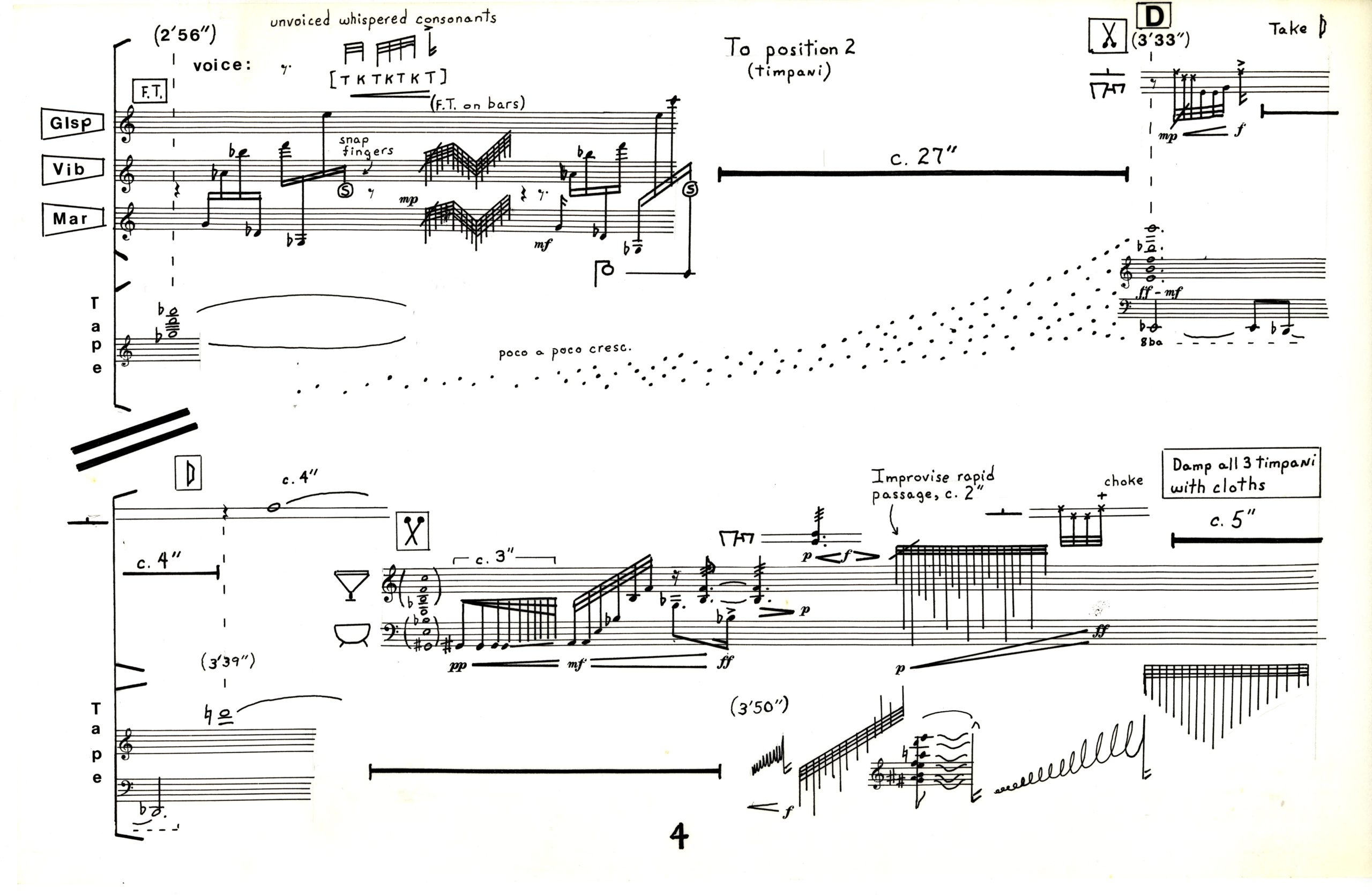 At the Edge, ink score, page 4