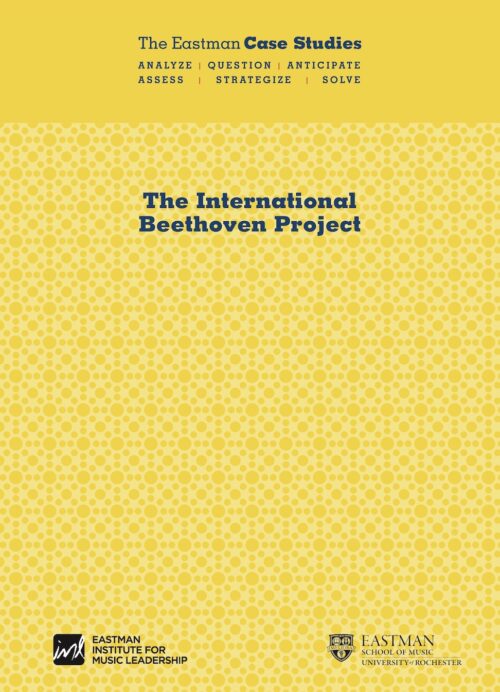 Observe innovative approaches to programming with the International Beethoven Project and develop strategies for dealing with negative press.
The International Beethoven Project
