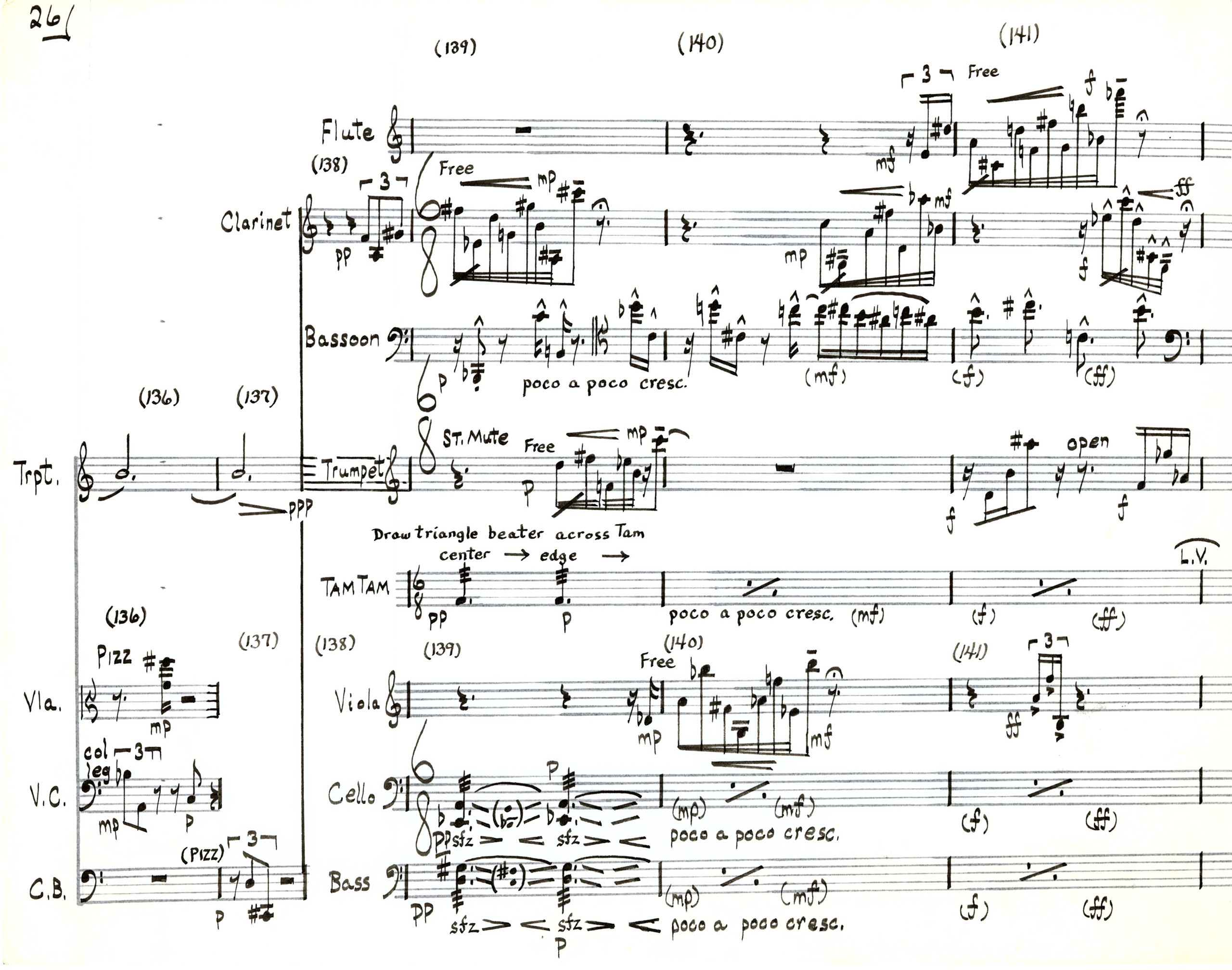 Blues for the children of light, ink score, page 26