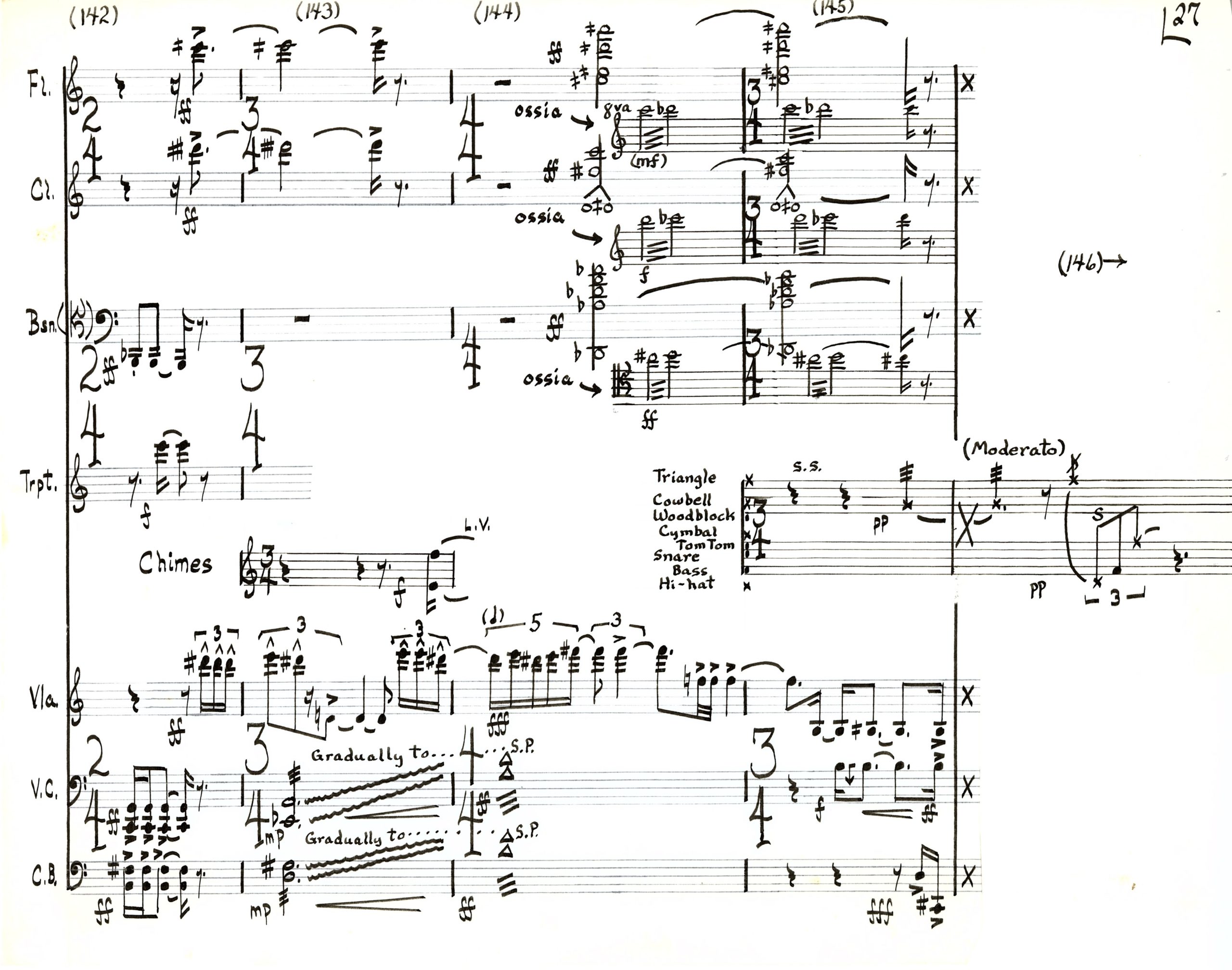 Blues for the children of light, ink score, page 27