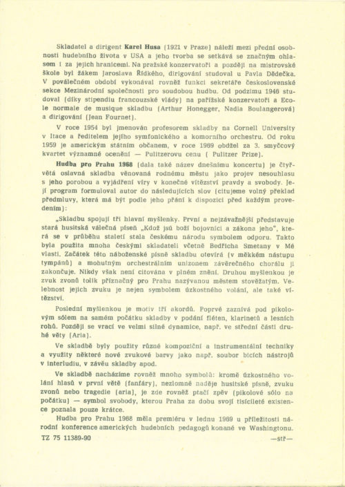 Program from Prague premiere (page 4).