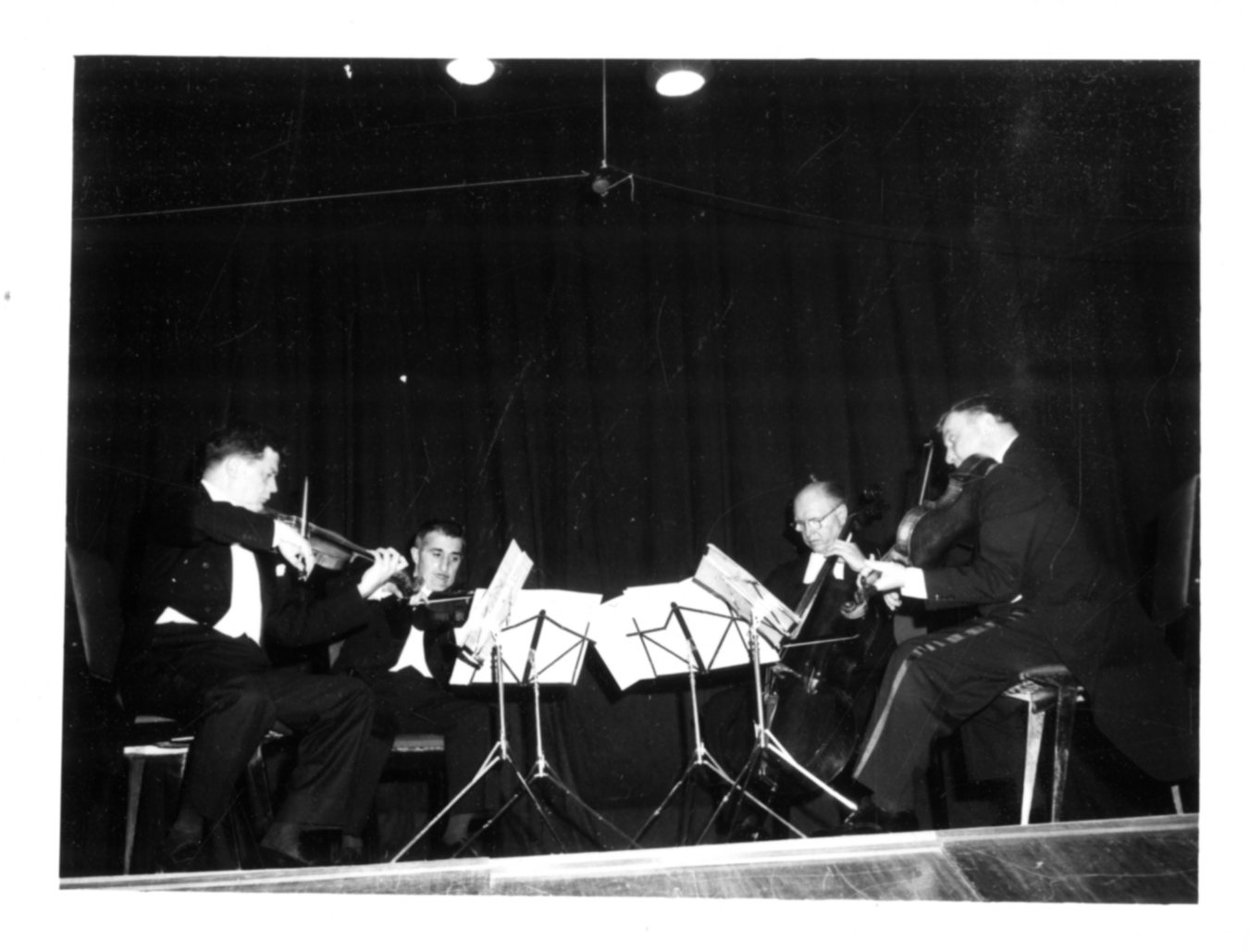 The Eastman String Quartet in recital in Istanbul, Turkey, March 25th or 26th, 1960. John Celentano Collection, Sibley Music Library.