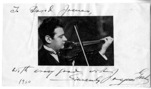 Autographed photograph given by Mr. Gordon to David James, a young musician and sergeant in the U.S. military. David James Collection.