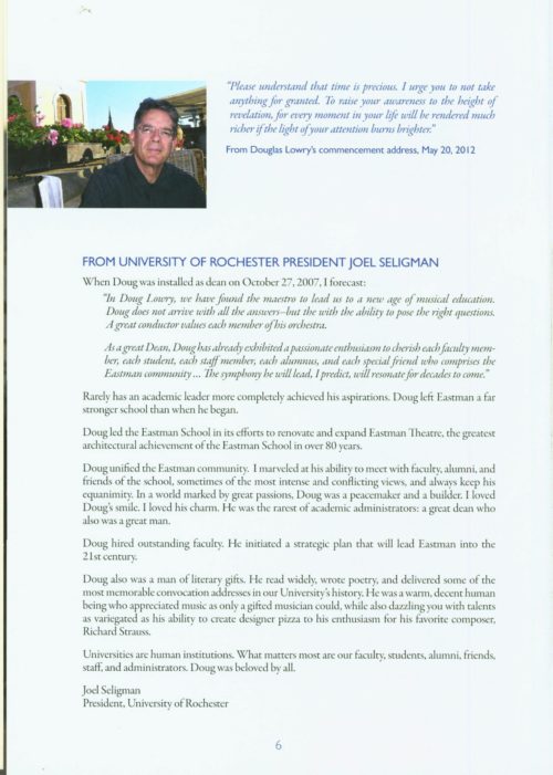 Douglas Lowry Memorial Celebration page 8 Douglas Lowry Memorial Celebration page 8