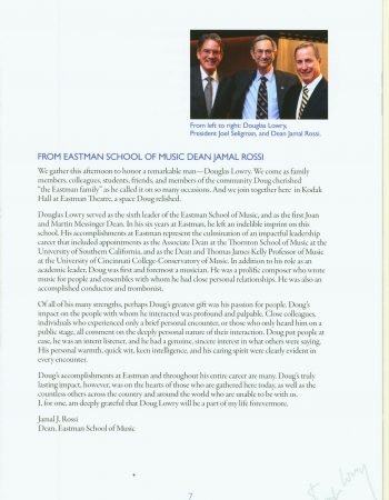 Douglas Lowry Memorial Celebration page 9