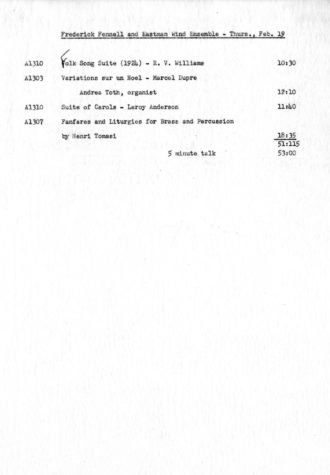 E@E program for February 19 year not specified EWE program for February 19 year not specified