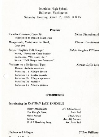EWE EJE program, March 16, 1968