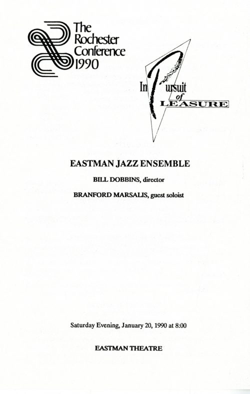 Eastman Jazz Ensemble 20 January 1990 page 1