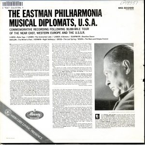 Eastman Philharmonia, Musical Diplomats USA (back)